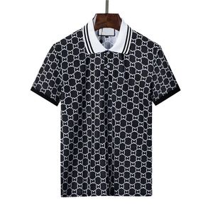 Herrenmode-Poloshirt, luxuriöses italienisches Herren-T-Shirt, kurzärmeliges, lässiges Sommerhemd für Herren, Designer-Revers, gepunkteter Karodruck, schnell trocknend, Boss-Poloshirt, hohe Qualität
