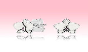 Orecchini a bottone con magnolia bianca Gioielli estivi da donna per orecchini a fiore in argento sterling 925 con cofanetto originale2805370