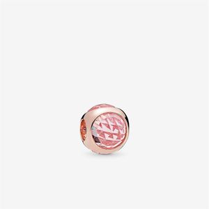100% 925 Sterling Silver Pink Sparkling Drop Charms Fit Original European Charm Bracelet Acessórios de jóias de moda214o
