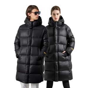 Winter Down Coats Women Warm Thick Long Puffer Jacket Female Portable Unisex Outerwear Lady Hooded Down Parka For Women 231225