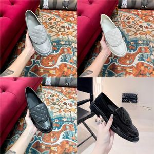 Designer casual shoes loafers thick shoes white and black women's shoes single shoes patent leather princess shoes banquet shoes professional shoes