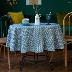 Tischtuch kreisförmiger Tischdecke Nordischer Baumwollwäsche El Stoff staubdes Tischendekoration Restaurant