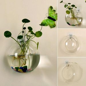 Vasos parede pendurar vidro flor plantador vaso terrário recipiente casa decoração do jardim bola dropship