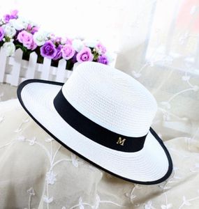 Summer Fashion Patchwork Straw Hats Simple Personality Outdoor Vacation Hat Sun Protection Women Wide Brim Hats3883065