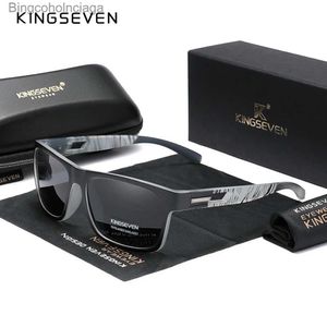 نظارة شمسية حقيقية Kingseven جديدة 2023 تصميم العلامة التجارية نظارات الرجال المستقطبة استقطاب النساء UV العدسة الأزياء العين Oculos de Soll231225