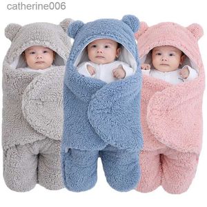 Sacos de dormir para bebês recém-nascidos, sacos de dormir macios para bebês, cobertores, envelope de cama para recém-nascidos, grosso, lã, saco de dormir infantil, 0-6 meses, L231225