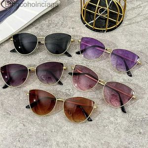 Sunglasses 2023 Sexy Small Vintage Cat Eye Sunglasses Woman Vintage Sun Glasses Female Ladies Cat Eye Sunglass 2023 Metal Frame GlassesL231225