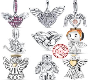 925 Sterling Silber Anhänger Charms für P Original Box Silver Angel Series European Bead Charms Armband Halskette Schmuck8891651