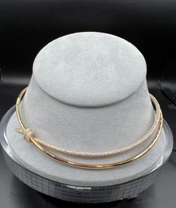 Fashion Luxury necklace designer jewelry big kont shape chains necklaces for women party Rose Gold Platinum long Chain diamonds je2569961