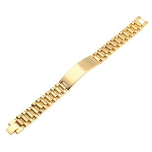 Herren Edelstahl Hip Hop Style Link Armbänder Gold Silber Watch Band Armband Fashion Punk Schmuck 15mm 21mm216m