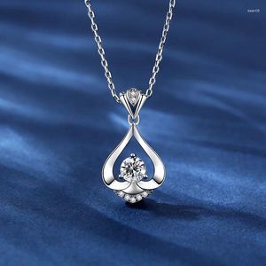 Catene s925 argento sterling smart iris flores goccia cocle collana per tutta ma-match temperamento clavicola regalo regalo di compleanno