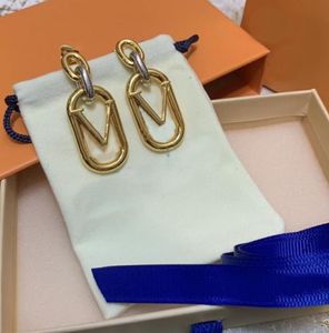 Gold Ohrringe Luxus Schmuck Designer Ohrring Für Frauen Brief Ohrstecker V Mode Baumeln Ohrringe Marke Charme Nadel Hoops Weote7398993