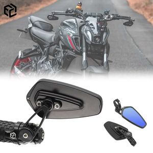 Motorcycle Lighting Modified Motorcycle Rearview Side Mirrors For Yamaha MT09 MT03 YZF R1 R6 R7 2022 Handlebar Bar Ends Rotating Moto AccessoriesL231225