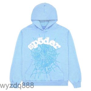 Felpe con cappuccio da uomo Felpe 2023 New Sky Blue Felpa con cappuccio da uomo Donna 1 Hip Hop Young Thug Spider World Wide 555555 Pullover con stampa 404F