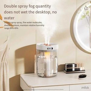 Nawilżacze nawilżacz powietrza podwójna dysza wilgotność ciekła kryształowa Wyświetlają dużą wydajność pomieszczenie domowe aromatyczne dyfuzor oleju