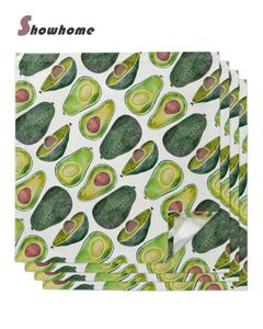 Avocado Table Napkins Cloth Set Handkerchief Wedding Party Placemat Birthday Banquet Tea 231225