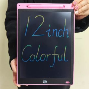 10 12 tum färgglada LCD -skrivande tablett ritbrädan barn graffiti skissplattor leksaker handskrivning tavlan barn 231225