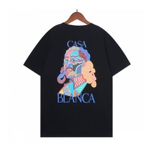 Mens T 셔츠 디자이너 Casabl ANCA 편지 인쇄 하이 스트리트 짧은 슬리브 코튼 탑 티스 세련된 남자 여성 캐주얼 티셔츠 스트리트웨어 56 컬러