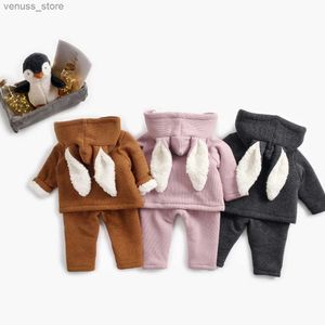 Set di abbigliamento Sanlutoz Moda invernale Set di abbigliamento per bambini caldi Cappotto + pantaloni lunghi Abbigliamento per bambini Completi per bambini accoglienti unisex