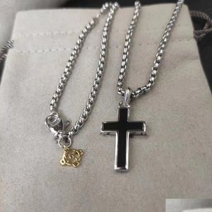 Pendant Necklaces Holdone Chuntam Mens Necklace Dy Jewlery Sier Retro Cross Vintage Jewelry Chains For Men Designer Birthday Man Boys Otmqx