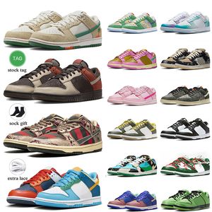 2024 Top OG Designer Panda shoes Women Mens Pandas Black White What The University Blue Freddy Krueger Jarritos Year of the Dragon Orange Grey Fog Platform Sneakers