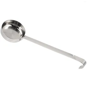 Spoons Pizza Sauce Spoon Soup Flat Kitchen Spread Metal Ladle For Cooking Use Serving Scoop Tomato Measuring Long Handle