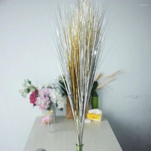 Decorative Flowers PVC Gold Powder Grass Wedding Artificial For Year Valentine's Day Gift Flower