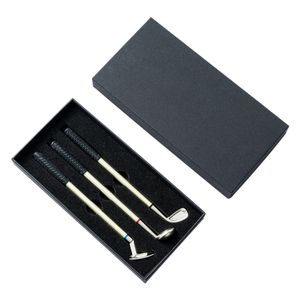 Mini Clube de Golfe Ballpond Pen Metal Ball Set com caixa de embalagem