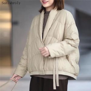 Jackets Winter Oversize 90% Duck White Down Down Women Women Women Vintage Oblíquo Trecy Bush Jacket Short Lady Fashion Casual Loose Down Parkas