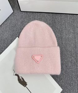 Winter Beanie Designer Hut für Frauen Männer Kaninchen Haar Schädel Caps Stricken Stricken Mützen Homme Ausgestattet Wolle Hüte P Luxus motorhaube Casqu4490695