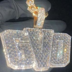 Yeni Moda Altın Kaplama Tam Bling CZ Stone Buz Özel Adı Mektupları Kolye Kolye 3mm 24inch Halat Zinciri Güzel Jewe2525