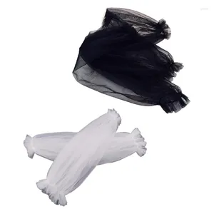 Knieschänder abnehmbare elastische Ärmel Braut Hochzeit Arm Dekoration weißer schwarzer Rüschenpuffärmel für Brautzubehör Gloves