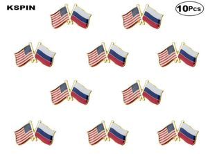 USA Russia Friendshion Brooches Lapel Pin Flag Badge Brooch PinsバッジXY028947906275