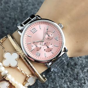 Moda Brand Wrist Watch for Women's Girl 3 Dis Dials Style Steel Metal Band Wateskes Tom 12 271Q