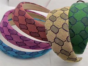 Colorful Knitting Letter Jacquard Headband Classic Design Ladies Headdress Hoop Elegant Wide Hairband with Box76665431729241