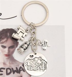 Klasyna 1PC Camping Road Znak Charka Kreaja Lanterna Teleskop Mountain Keyring Jewelry ręcznie robiony Whole E21352288823