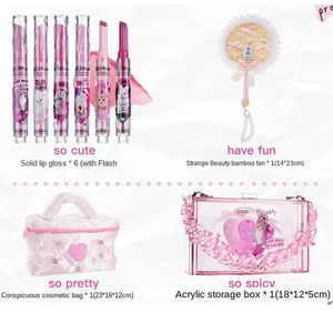 FLORTTE Makeup Set Solid Lipstick Colour Waterproof Lipgloss Moisturising Make Up Bag Sets Cosmetics Full 231225