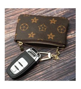 2024 TOP Mini Key Wallets Womens Mens Keychain Ring Credit Card Holder Coin Purse M62650 With box and dust bag