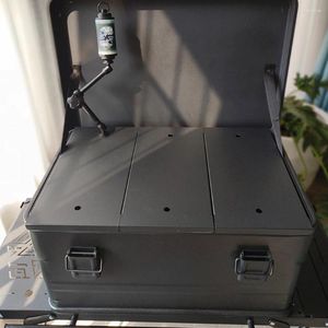 CAMP MURNITER 50L ALUMINIUM LEGRAGA STORAGE BOX BOARD Multifunktionell bordcampingutrustning Lätt vikbar för Shinetrip/Rockbrook