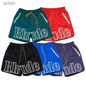 Designer Shorts Summer Fashion Beach Pants Men High Quality Street Wear Red Blue Black Purple Rhude Mens Kort storlek S-XL C2DP