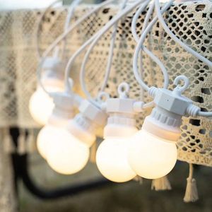 Strings 23M Patio LED Garland String Lights Connected Waterproof Bulbs G50 Outdoor Garden Decoration Weeding Ornament Tent Camp Lighting