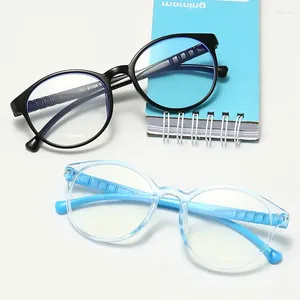 Солнцезащитные очки 2023 Дети круглые анти-синие светлые очки ультра рамы компьютерные очки защита портативные очки очков зрелище