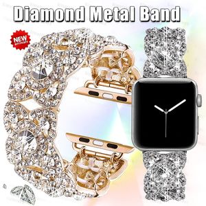 Apple Watch Ultra 49mm Bling Metal Wristband Iwatch Series 8 7 6 SE 5 4 3 38mm 40mm 42mm 44mm 41mm 45mmウォッチバンド30pcs