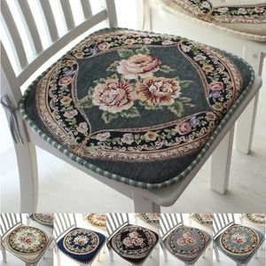 Flower Thicken Soft Cushion Square Home Dining Chair Mat Four Seasons Office Classroom Simple Non Slip Stool Pad 231225