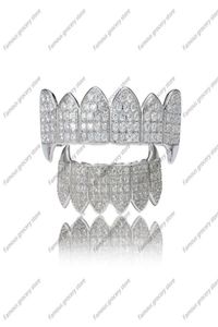 2021 Grills Hip Hop Hemas Gold Fangs Micro Inlaid Zircon Teeth Trend Decorative Body6424044