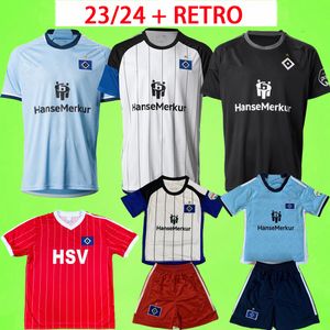 23/24 Hamburger SV Soccer Jerseys Kit Kit Men Sets 2023 2024 Retro 1983 1984 Shirt Football 83 84 DOMPE Glatzel Konigsdorffer Nemeth Reis Meffert Pherai Benes Muheim