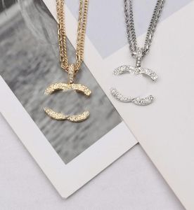 14K Gold Plated Luxury Brand Designer Pendants Necklaces Stainless Steel Letter Choker Pendant Necklace Beads Chain Fashion Jewelr5202226