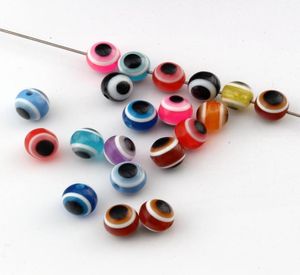 1000pcs Multicolor Harts Evil Eye Ball Round Spacer Pärlor för smycken Making Armband Halsband DIY Accessories9501690
