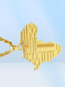 Uodesign Brand Hiphop Africa Necklace Gold Color Pendantチェーンアフリカンマップギフト