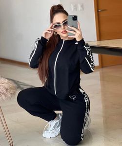 23SS Womens Two Piece Sets Women Tracksuit Woman Sweatsuits Clothing brand coat zipper Long sleeved Pants Casual Outfit Sports SuitSize S-2XL